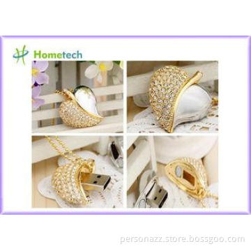 Crystal Heart USB Flash Drive Full Capacity Real 2GB 4GB 8G
